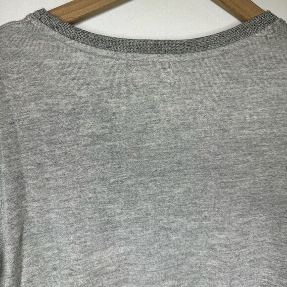 Sundry LOVE Patch Sweatshirt Gray Asymmetrical side zip small Mila Kunis - Picture 6 of 16